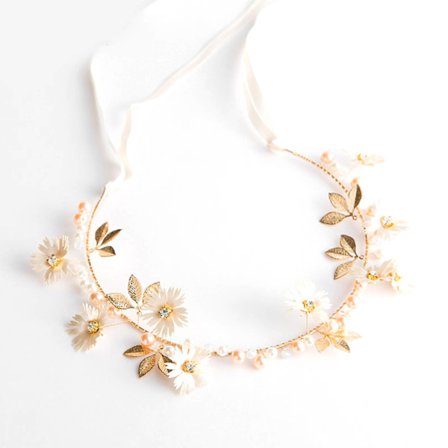 Brudehovedbeklædning Bånd Kunstig Perle Legering Hvid Brud Bryllup Hårranke til Kvinder Fødselsdagsfest