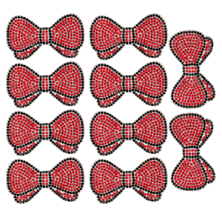 10 kpl Rhinestone-laastaria Silitys Kristalli Applikaatio Piirretty Koriste DIY-askarteluun Rusetti