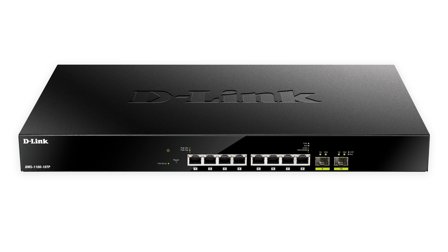 D-LINK DMS 1100-10TP - switch - 8 porter - smart - rackmonterbar
