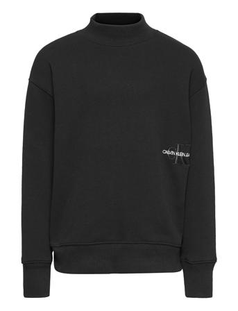 Monogram Embroidery Sweatshirt Black Calvin Klein