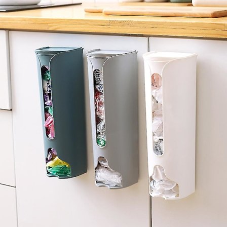 Plastpåshållare Kök Livsmedel Plastpåsförvaring och dispenser för plast