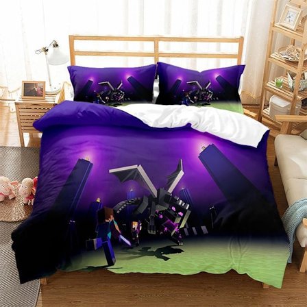 Minecraft dyne-sett med 3 deler, 180x200cm