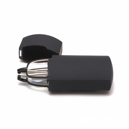 (2.0x) Sammenleggbare lesebriller Kompakt liten bærbar blålysblokkerende leser fjærhengsel svart