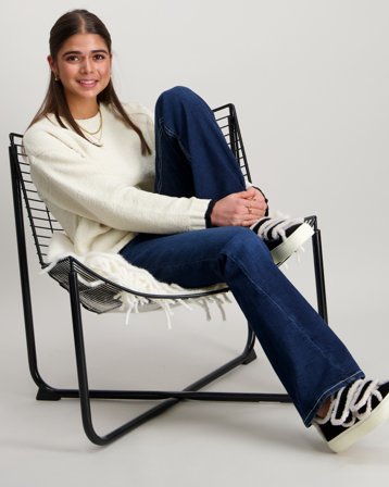 VERO MODA VMSHADOW LS O-NECK PULLOVER BOO GIRL Beigestä Villapuserot Tytöt - Kids Brand Store