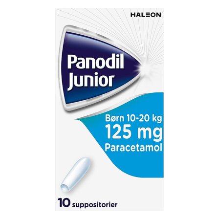 Panodil Junior 125 mg suppositorier 10 stk., Medicin & Pleje, Barnets Sundhed, Smertestillende Til Børn