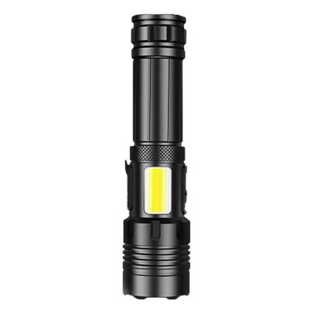 Lommelykt, Ultra Kraftig LED Lommelykt 20000 lumen, Taktisk Lommelykt med oppladbare batterier, Zoombar, med USB-kabel
