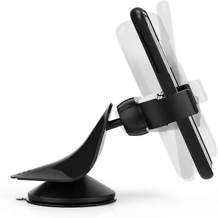 Bilholder, Universal Mobiltelefon Bilholder 360 Graders Rotation til Bilrude og Instrumentbræt, til Mobiltelefoner