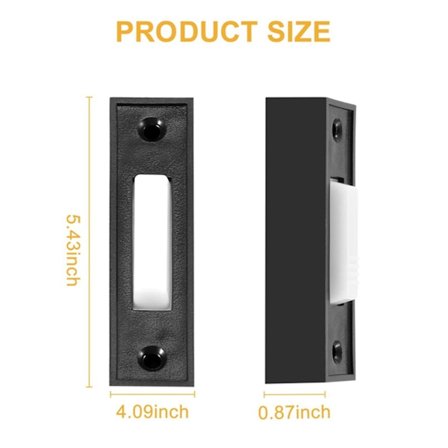 2 stk. Universal Garageportåbnerkontakt 41A4166 Trykknap Sort finish med hvidt center