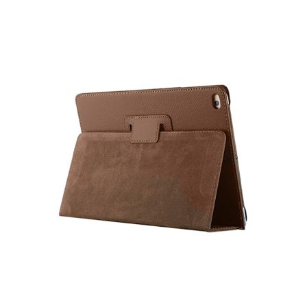 Fodral för iPad 2015/2017 Pro 12.9" Brun Litchi Textur Vikbart Läder