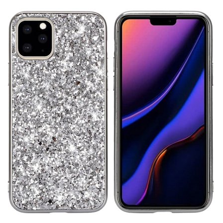 Glitter iPhone 11 Pro Max cover - Sølv/Grå