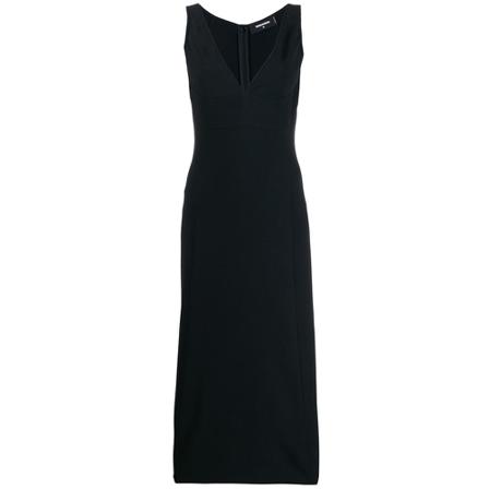 Dsquared2, Sleeveless Flared Midi Dress Czarny, Kobieta, Rozmiar: S