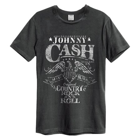 Amplified Unisex Eagle Johnny Cash T-shirt S Charcoal