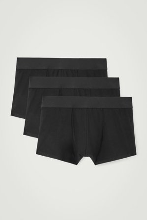 COS Men's 3 Pack Jersey Boxer Briefs in Black