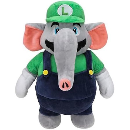 Super Mario Bros. Wonder Elefant Luigi Plysjleketøy 26 cm