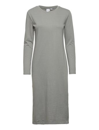 V-Ls Knit Crew Nk Midi Dress Dresses T-shirt Dresses Harmaa GAP