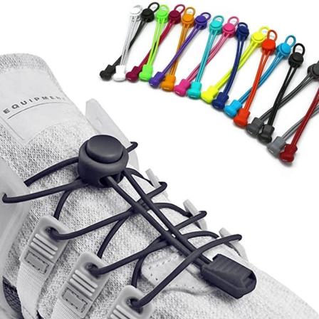 2 paria joustavat kengännauhat kiristysnyörillä - Ei tarvitse sitoa kengännauhoja Punainen Punainen (2 paria) Red (2 pairs)