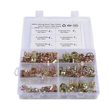 84 stk. 10-18mm Bil Klips Drivstoffslange Klips Vannrør Luftslange Festemiddel