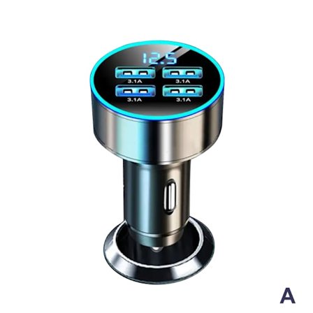 Digital Display Billader 4USB 66WPD Lader Hurtiglader