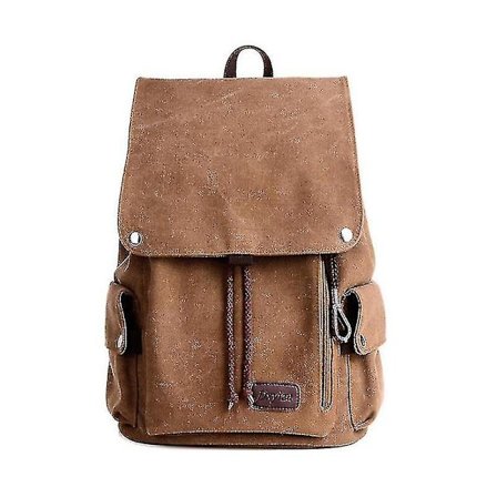 Ryggsäck Vintage Resväs Canvas Läder Ryggsäck För Män, Laptop Ryggsäckar Ryggsäck