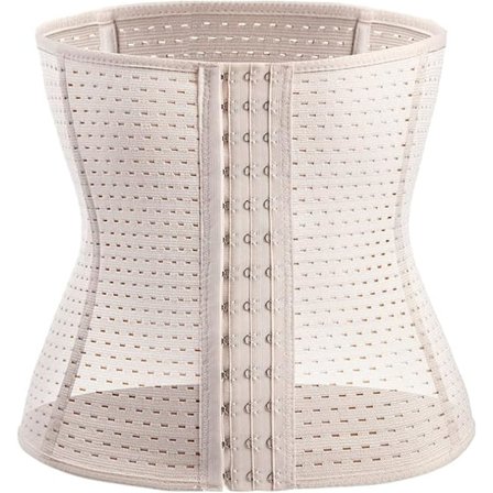 Andningsbar midjeträning korsett - Slankningsträning för kvinnor (hudton)