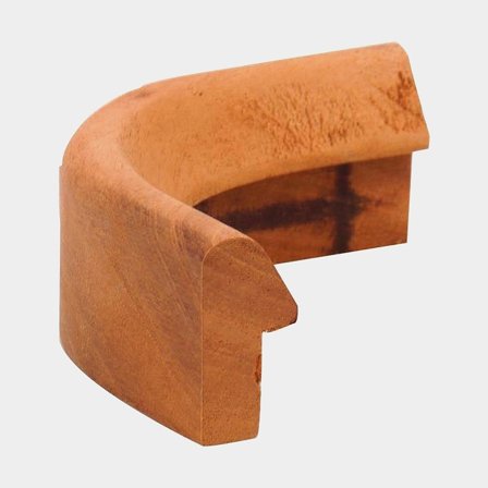 Listwa mahoniowa, profil J, do narożników, 50 mm / 90o, z rowkiem wewnątrz - Jachtowa