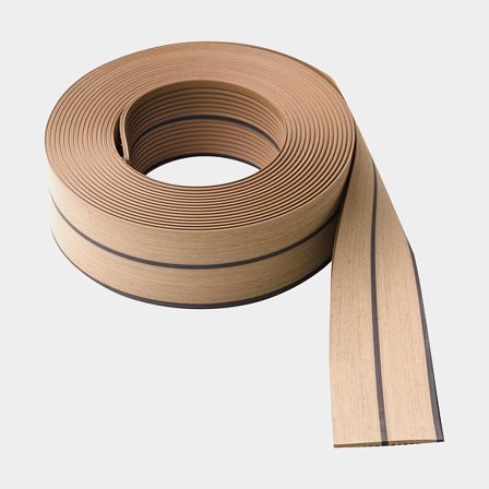 Teakimitatie ISITEEK 2 x 45, zwarte voeglijn, 11 meter, (1 m²)