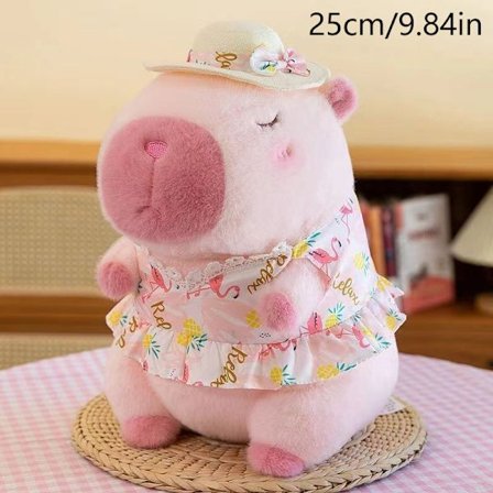 Gul Ande Svømme Ring Kapibara Plysj Leke Strandklær Stoffdyr