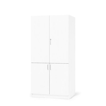 Wooden storage cabinet THEO, 4 doors, 1000x470x2100 mm, white