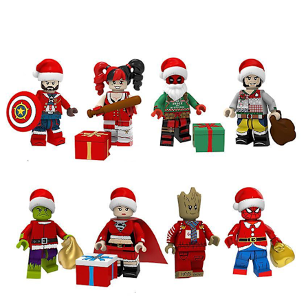 8pcs Christmas Building Blocks Minifigure Assembled Building Blocks Toys Gifts Birthday Gifts#01