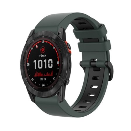För Garmin Fenix ​​7X Solar 26mm silikon watch i två färger