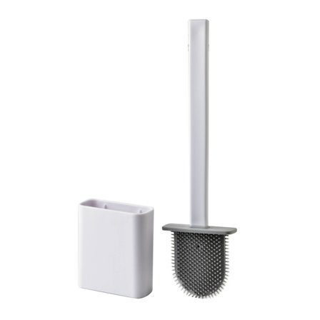 EDA SILICONE Valkoinen WC-harja 10x4x36 cm TPR - Badlab by MONDEX