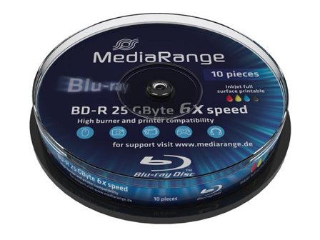 MediaRange Inkjet Fullsurface-Printable - BD-R x 10 - 25 GB - lagringsmedier