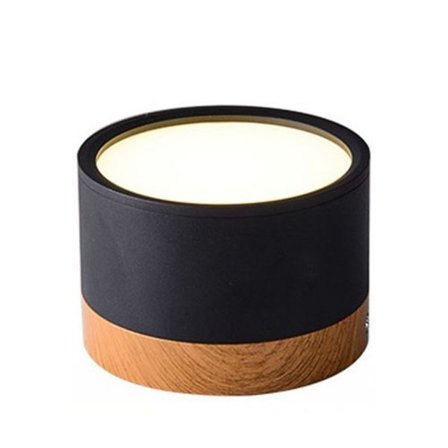 Loftlampe overflademonteret LED loftspot aluminium sort