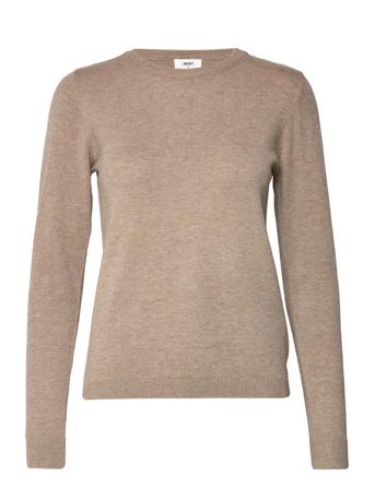 Objthess L/S O-Neck Knit Pullover Beige Object