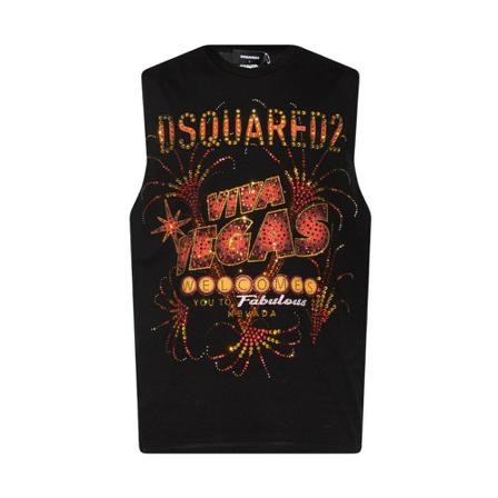 Dsquared2 Sleeveless T-shirt Sort, Herre T-shirts