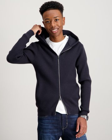 Brand Island MIYAGI HOODIE KNIT KID Blauw Hoodies Jongens - Kids Brand Store