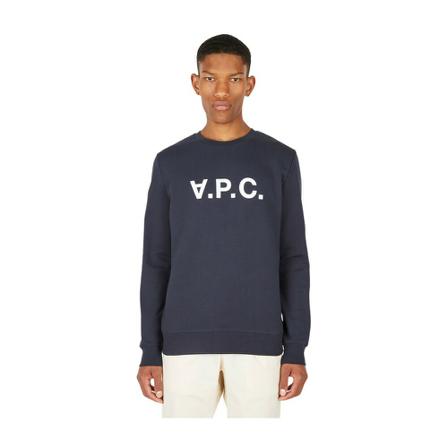 A.p.c. - Tröjor - Blå - Herr - Storlek: L, Herr, Storlek: L