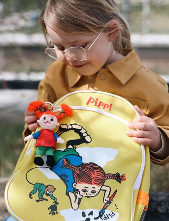 Pippi Langstrømpe Pippi Mjuk Docka M. Nyckelr. - Multi/patterned - ONE SIZE