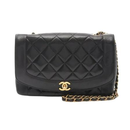Chanel Vintage Pre-owned Shoulder Väska svart, Dam Vintage Väskor, Dam, Storlek: ONE SIZE