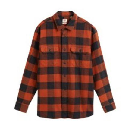 Levi's, Classic Worker Overshirt Oranje, Heren, Maat:L