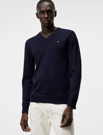 J. Lindeberg Lymann Merino V-Neck Sweater - Navy - S