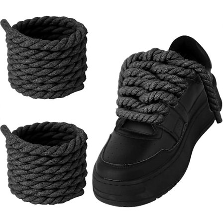 Tykk Skolisse i Tau for A F-1, 1 Par Runde Bomulls Skolisser med Kraftig Tvist