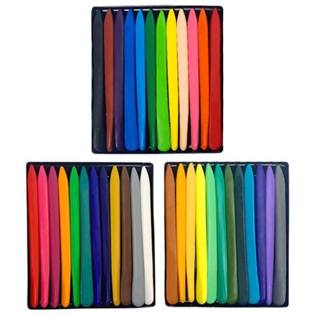 Trekantede farveblyanter, blandede farveblyanter til børn (24 farver)