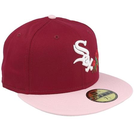 New Era - MLB Červená fitted Kšiltovka - Chicago White Sox Blooming Rose 59FIFTY Cardinal/Pink Fitted @ Hatstore