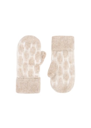 Hést Gera Mittens Dame - Light Brown Melange