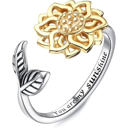 925 Sterling Sølv Ring - SpinnerRinger for Kvinner og Jenter