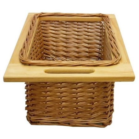 Sliding Wicker Baskets - MonsterShop - 400 mm - Køkken - Countryside - Brun