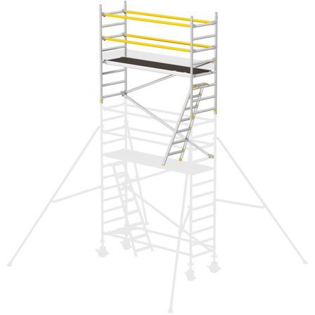 W.steps WRT 750XR-2,0 EXT Tilleggspakke for rullestillas, 2500 x 750 mm, Stiger & stillaser