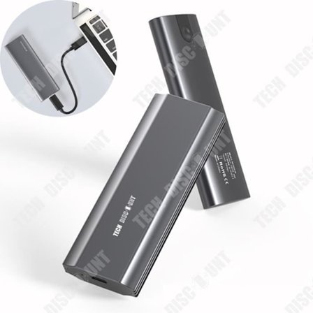 TD Mobile harddisk kabinet med M.2 SSD ekstern harddisk USB med dobbeltprotokol NVME/SATA uden værktøj
