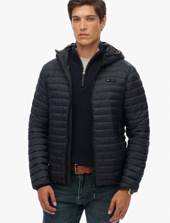 Superdry Sport Hooded Fuji Lite Jacket - Navy - XXXL